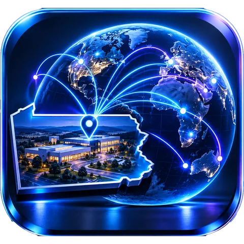 Pennsylvania headquarters connected to locations around the globe